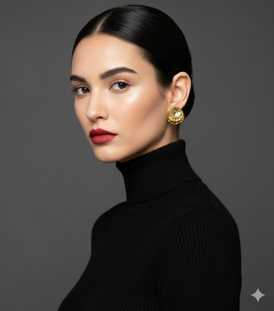 Golden Textured Dome Studs