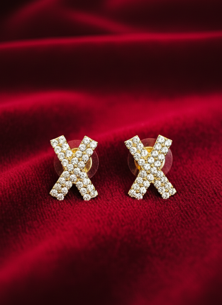 Radiance Crossover "X" Statement Studs