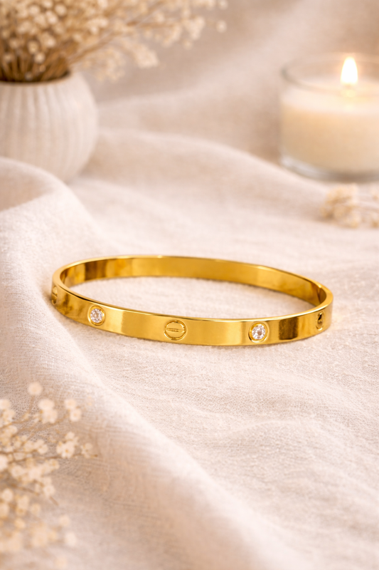 Classic Stone Studded  Bangle Bracelet
