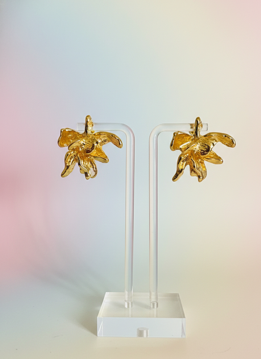 Abstract Flower Stud Earrings