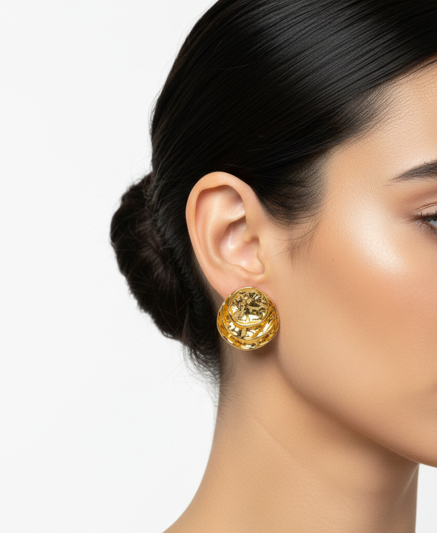 Golden Textured Dome Studs