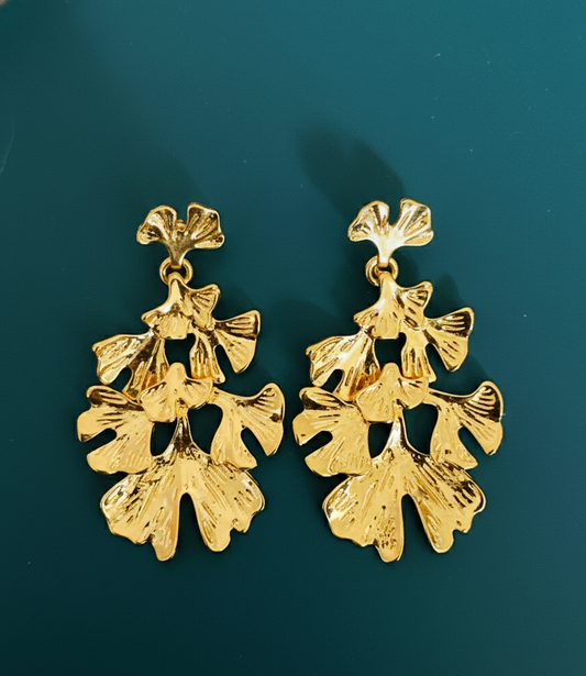 Golden Ginkgo Dangles