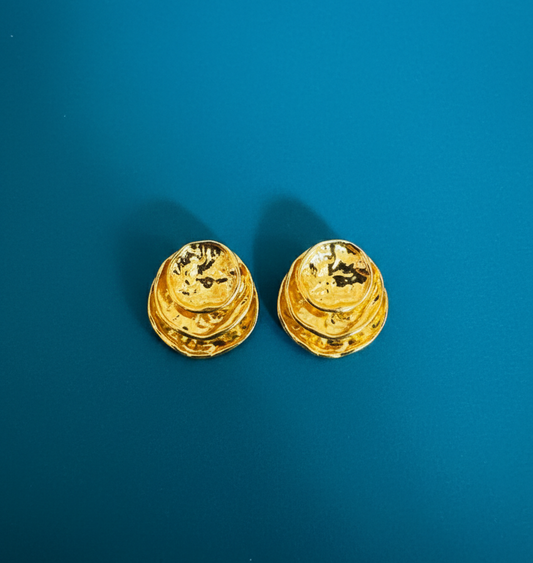 Golden Textured Dome Studs
